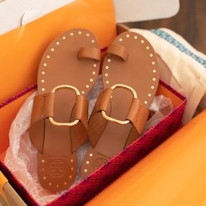 Tory Burch Ravello Studded Sandal TAN